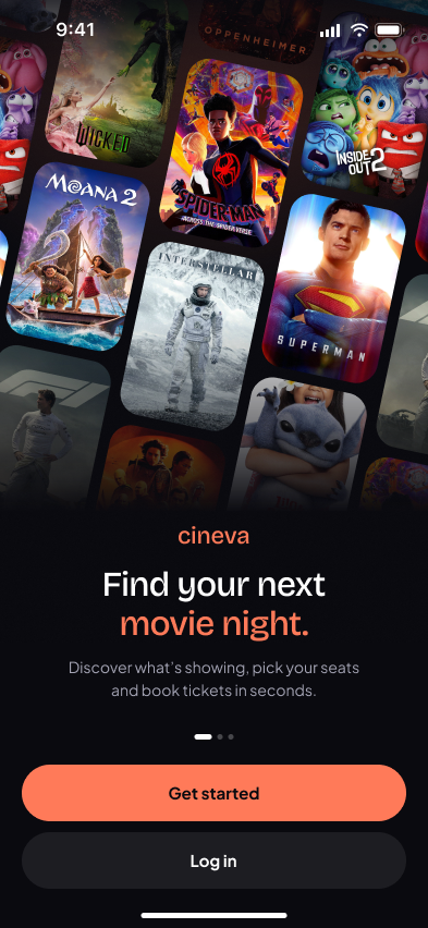 Cineva splash screen, dark mode